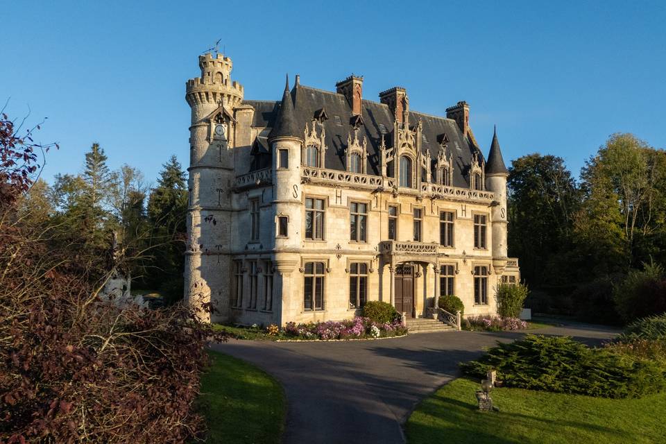 Vue du Château du Chesnay-Haguest à Écos